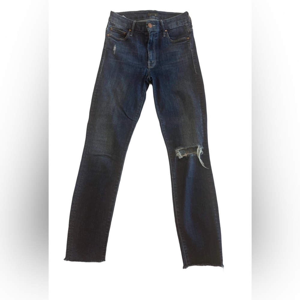 MOTHER - mid/hig waisted skinny with fray ankle, size 25